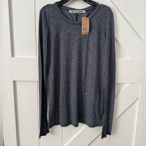 Michael Stars O/S  Grey Brooklyn jersey long sleeve shirt One Size